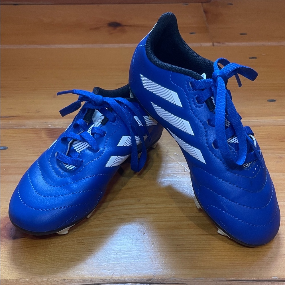 Adidas Royal Blue Soccer Shoes with White Stripes